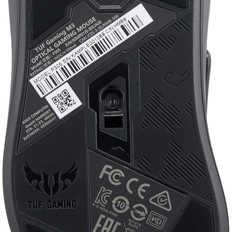 ASUS TUF Gaming M3 Optical USB RGB Gaming Mouse Featuring A 7000 DPI Optical Sensor, 7 Programmable Buttons, 4-Level DPI Switch and Aura Sync RGB Lighting