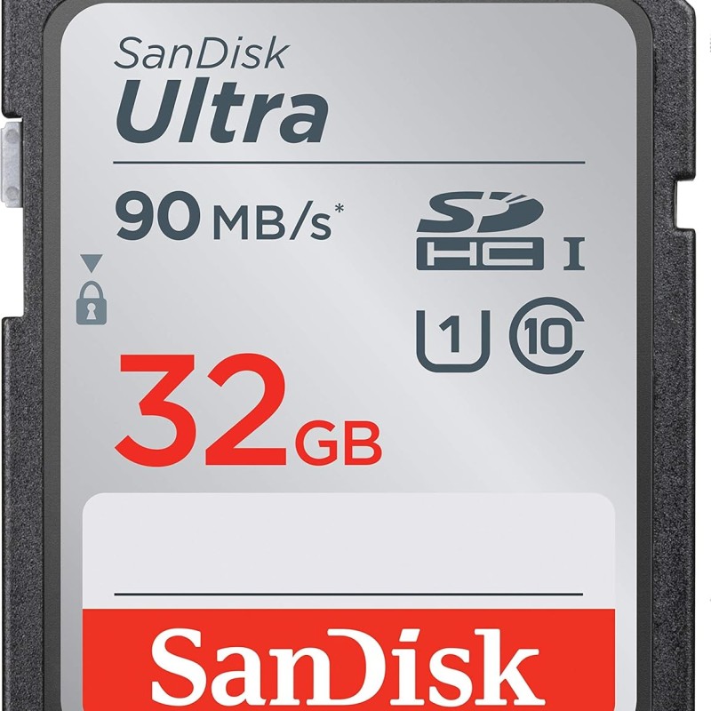SanDisk 32GB Ultra SDHC UHS-I Memory Card - 90MB/s, C10, U1, Full HD, SD Card - SDSDUNR-032G-GN6IN SanDisk 32GB Ultra SDHC UHS-I Memory Card - 90MB/s, C10, U1, Full HD, SD Card - SDSDUNR-032G-GN6IN