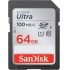 SanDisk 64GB Ultra SDXC UHS-I Memory Card - 100MB/s, C10, U1, Full HD, SD Card - SDSDUNR-064G-GN6IN