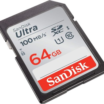 SanDisk 64GB Ultra SDXC UHS-I Memory Card - 100MB/s, C10, U1, Full HD, SD Card - SDSDUNR-064G-GN6IN SanDisk 64GB Ultra SDXC UHS-I Memory Card - 100MB/s, C10, U1, Full HD, SD Card - SDSDUNR-064G-GN6IN