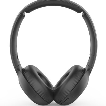 Philips Audio Upbeat TAUH202 On Ear Wireless Bluetooth Headphones with Mic, Lightweight Headband, Noise & Echo Cancellation and Soft Cushions for Extra Comfort (Black)