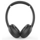 Philips Audio Upbeat TAUH202 On Ear Wireless Bluetooth Headphones with Mic, Lightweight Headband, Noise & Echo Cancellation and Soft Cushions for Extra Comfort (Black)