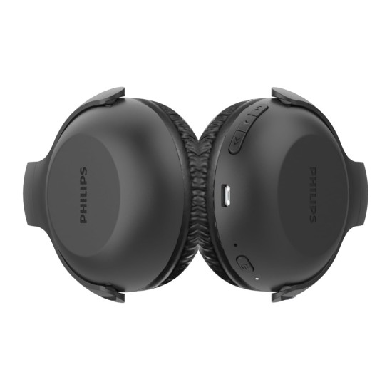 Philips Audio Upbeat TAUH202 On Ear Wireless Bluetooth Headphones with Mic, Lightweight Headband, Noise & Echo Cancellation and Soft Cushions for Extra Comfort (Black)