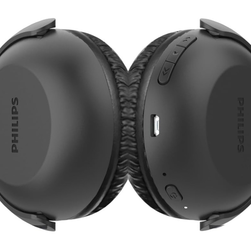 Philips Audio Upbeat TAUH202 On Ear Wireless Bluetooth Headphones with Mic, Lightweight Headband, Noise & Echo Cancellation and Soft Cushions for Extra Comfort (Black)