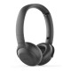 Philips Audio Upbeat TAUH202 On Ear Wireless Bluetooth Headphones with Mic, Lightweight Headband, Noise & Echo Cancellation and Soft Cushions for Extra Comfort (Black)