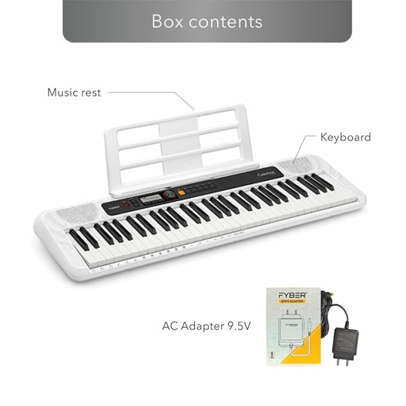 Casio CT-S200 61-Key Portable Keyboard, White Casio CT-S200 61-Key Portable Keyboard, White