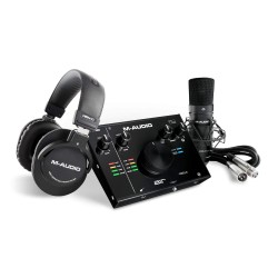 M-Audio AIR 192|4 Vocal Studio Pro -Complete Recording Package - 2-In/2-Out USB Audio Interface with Condenser Microphone, Shockmount, XLR Cable, Headphones and Pro Software Suited Software Suite -