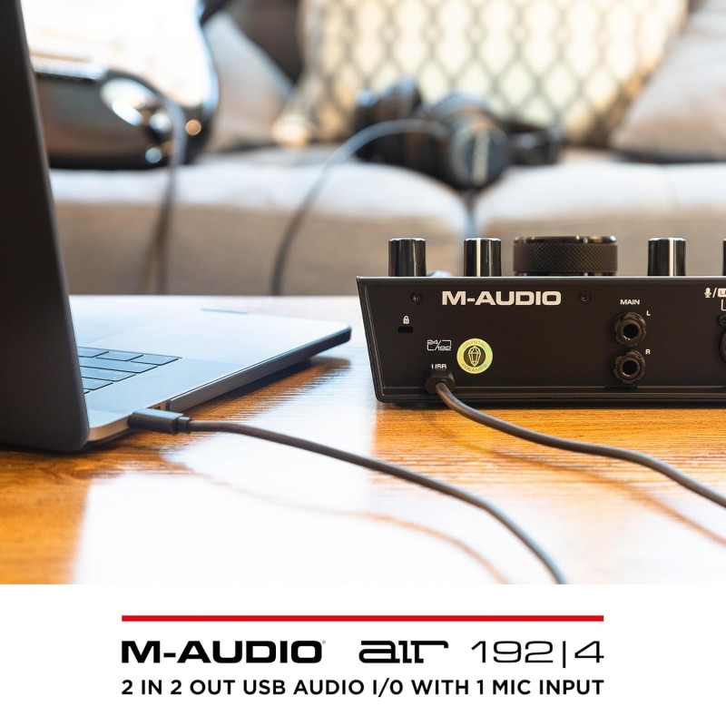 M-Audio AIR 192|4 | 2-In 2-Out USB Audio Interface with Recording Software from ProTools & Ableton Live, Plus Studio-Grade FX & Virtual Instruments M-Audio AIR 192|4 | 2-In 2-Out USB Audio Interface with Recording Software from ProTools & Ableton Live, Plus Studio-Grade FX & Virtual Instruments