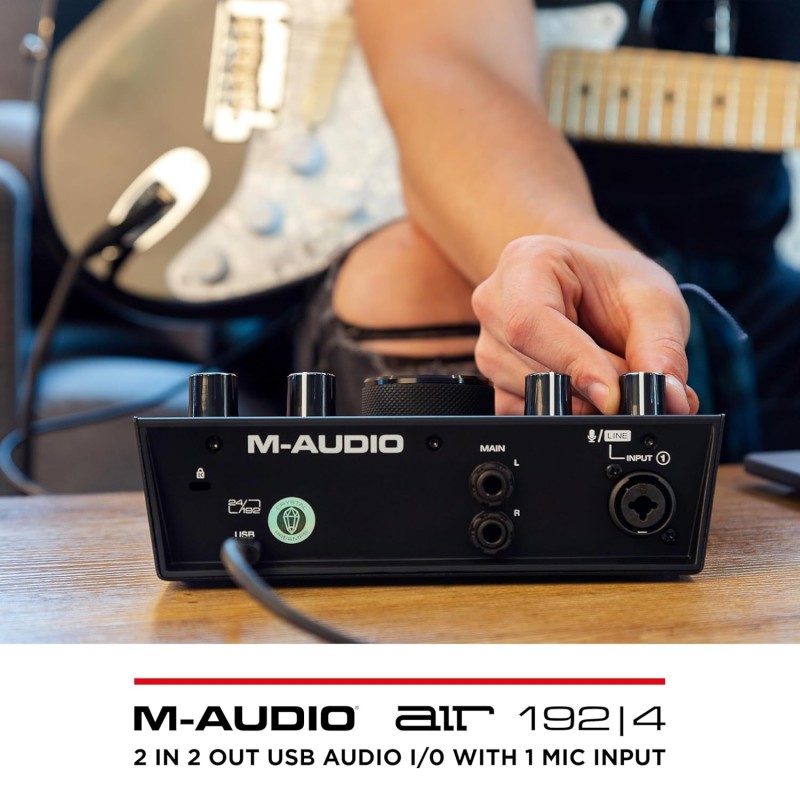 M-Audio AIR 192|4 | 2-In 2-Out USB Audio Interface with Recording Software from ProTools & Ableton Live, Plus Studio-Grade FX & Virtual Instruments M-Audio AIR 192|4 | 2-In 2-Out USB Audio Interface with Recording Software from ProTools & Ableton Live, Plus Studio-Grade FX & Virtual Instruments