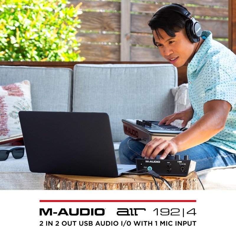 M-Audio AIR 192|4 | 2-In 2-Out USB Audio Interface with Recording Software from ProTools & Ableton Live, Plus Studio-Grade FX & Virtual Instruments M-Audio AIR 192|4 | 2-In 2-Out USB Audio Interface with Recording Software from ProTools & Ableton Live, Plus Studio-Grade FX & Virtual Instruments