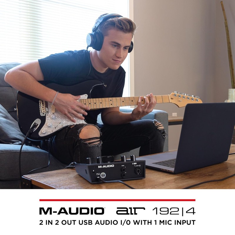 M-Audio AIR 192|4 | 2-In 2-Out USB Audio Interface with Recording Software from ProTools & Ableton Live, Plus Studio-Grade FX & Virtual Instruments M-Audio AIR 192|4 | 2-In 2-Out USB Audio Interface with Recording Software from ProTools & Ableton Live, Plus Studio-Grade FX & Virtual Instruments