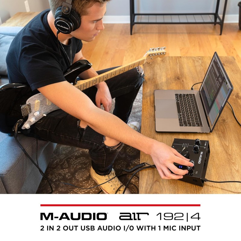 M-Audio AIR 192|4 | 2-In 2-Out USB Audio Interface with Recording Software from ProTools & Ableton Live, Plus Studio-Grade FX & Virtual Instruments M-Audio AIR 192|4 | 2-In 2-Out USB Audio Interface with Recording Software from ProTools & Ableton Live, Plus Studio-Grade FX & Virtual Instruments