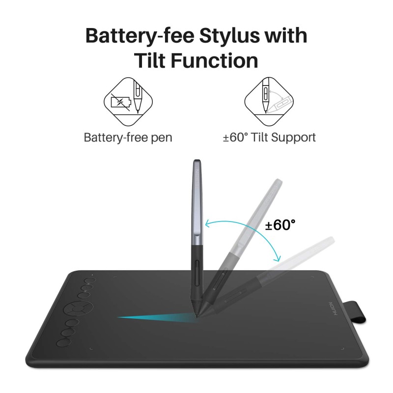 HUION Inspiroy Ink H320M Graphics Drawing Tablet LCD Writing Tablet with Battery-Free Stylus PW100 8192 Pressure Sensitivity (Black) HUION Inspiroy Ink H320M Graphics Drawing Tablet LCD Writing Tablet with Battery-Free Stylus PW100 8192 Pressure Sensitivity (Black)