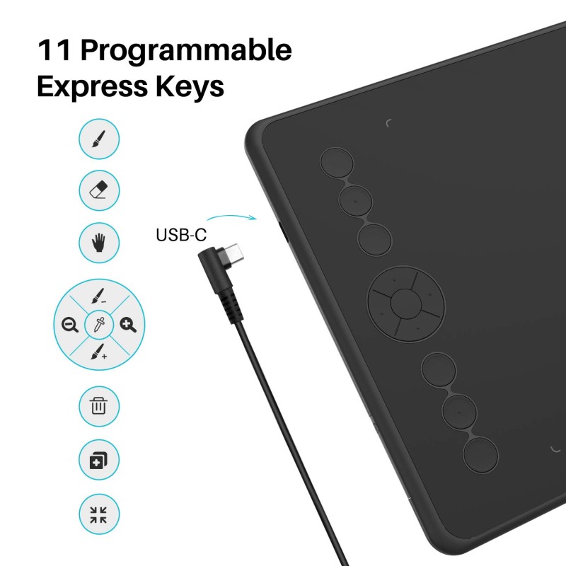 HUION Inspiroy Ink H320M Graphics Drawing Tablet LCD Writing Tablet with Battery-Free Stylus PW100 8192 Pressure Sensitivity (Black) HUION Inspiroy Ink H320M Graphics Drawing Tablet LCD Writing Tablet with Battery-Free Stylus PW100 8192 Pressure Sensitivity (Black)