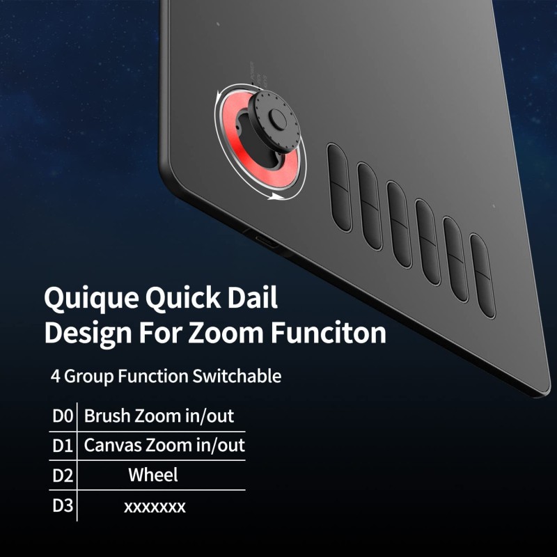VEIKK A15PRO Graphic Drawing Pen Tablet 10 * 6 inch with 12 Hotkeys and a Quick Dial Support Windows, Mac, Linux, Android Mobile, Tilt Pressure (8192 Level Pressure Battery -Free Stylus) (Red) VEIKK A15PRO Graphic Drawing Pen Tablet 10 * 6 inch with 12 Hotkeys and a Quick Dial Support Windows, Mac, Linux, Android Mobile, Tilt Pressure (8192 Level Pressure Battery -Free Stylus) (Red)