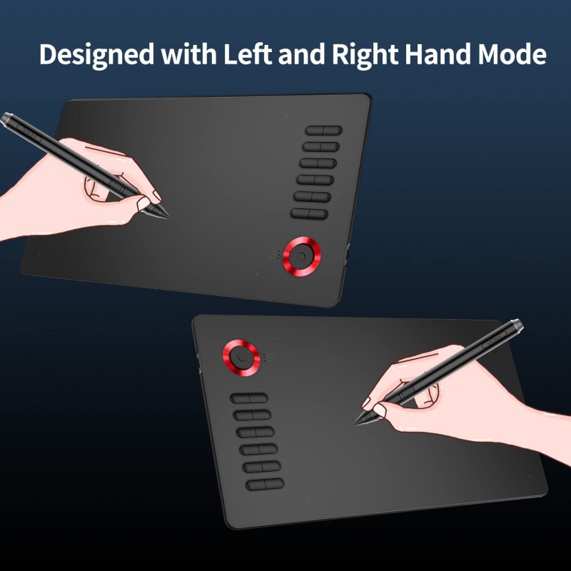 VEIKK A15PRO Graphic Drawing Pen Tablet 10 * 6 inch with 12 Hotkeys and a Quick Dial Support Windows, Mac, Linux, Android Mobile, Tilt Pressure (8192 Level Pressure Battery -Free Stylus) (Red) VEIKK A15PRO Graphic Drawing Pen Tablet 10 * 6 inch with 12 Hotkeys and a Quick Dial Support Windows, Mac, Linux, Android Mobile, Tilt Pressure (8192 Level Pressure Battery -Free Stylus) (Red)