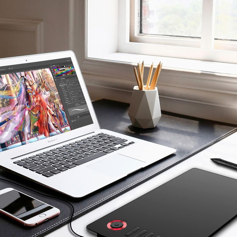 VEIKK A15PRO Graphic Drawing Pen Tablet 10 * 6 inch with 12 Hotkeys and a Quick Dial Support Windows, Mac, Linux, Android Mobile, Tilt Pressure (8192 Level Pressure Battery -Free Stylus) (Red) VEIKK A15PRO Graphic Drawing Pen Tablet 10 * 6 inch with 12 Hotkeys and a Quick Dial Support Windows, Mac, Linux, Android Mobile, Tilt Pressure (8192 Level Pressure Battery -Free Stylus) (Red)