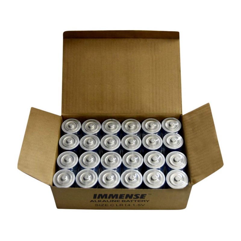 Immense C LR14 Alkaline Batteries � High Capacity 1.5V, Ultra Long-Lasting, Leak-Proof Design, Ideal for High-Drain Devices � 24 Battery