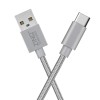 (Refurbished) Zinq Technologies USB Type C to USB Type A 2.0 Cable for Smartphone (Silver)