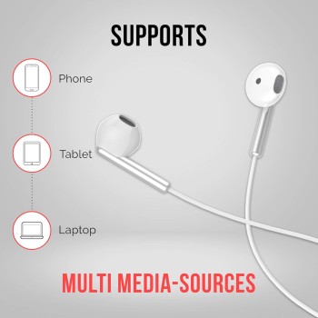 Pebble Play True HD Stereo Earphone (White)