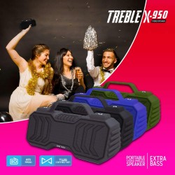 Ant Audio Treble X 950 Portable Bluetooth Speaker 6W, FM/Aux/SD Card/USB with TWS Function - Black