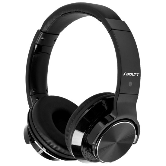 Fire-Boltt Blast 1300 On-Ear Metal Finish Wireless Bluetooth Over The Ear Headphone, 18-Hour Playtime with in-Built Mic, 40mm Driver with HD Sound, Deep Bass & Ultra-Soft Ear Cushions (Black)