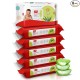 LuvLap Paraben Free Baby Wipes with Aloe Vera, with Fliptop Lid (72 Wipes/Pack, Pack of 6)