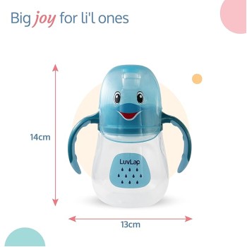 LuvLap Little Dolphin Sipper, Soft Silicone Spout, Anti-Spill, Colour, 210Ml, 6M+, Blue LuvLap Little Dolphin Sipper, Soft Silicone Spout, Anti-Spill, Colour, 210Ml, 6M+, Blue