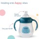 LuvLap Little Dolphin Sipper, Soft Silicone Spout, Anti-Spill, Colour, 210Ml, 6M+, Blue