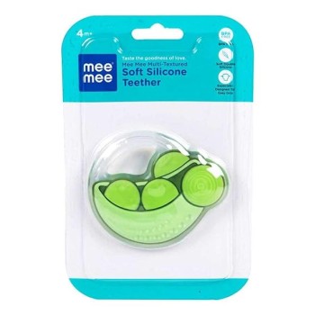Mee Mee Multi-Textured Soft Silicone Teether (Green) Mee Mee Multi-Textured Soft Silicone Teether (Green)