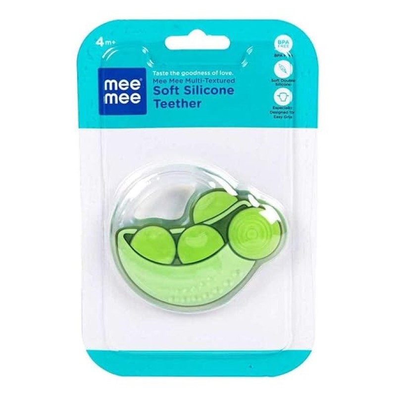 Mee Mee Multi-Textured Soft Silicone Teether (Green) Mee Mee Multi-Textured Soft Silicone Teether (Green)