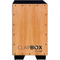Clapbox Cajon CB02 Flow -Black, Oak Wood (H:50 W:30 L:30) - 3 Internal Snares