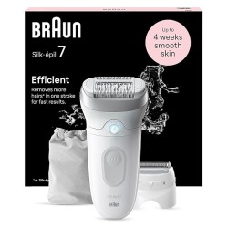 Braun Silk-epil 7 SE7041 Epilator for Women, Cordless Wet & Dry Epilation, Braun Epilator for Long Lasting Hair Removal, Smooth Skin with Sensosmart Technology, Waterproof, Less Pain