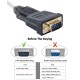 DTECH 6 Feet Serial Cable USB to DB9 RS232 Port Adapter Supports Windows 10 8 7 Mac (1.8m)