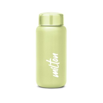 MILTON Aqua 500 Stainless Steel Water Bottle 500 ml, Single Walled, ISI Certified I Leak Proof Lid, Rust Proof I For School, Office, Gym I Light Green