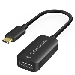 CableCreation USB C to HDMI Adapter 4K@60Hz with HDR, USB Type C to HDMI Converter, Thunderbolt Compatible with MacBook Pro, iPad Pro 2020, Surface Go, XPS 13, Yoga 910, Galaxy S10 or Dex to TV, Monitor, Projector, Black