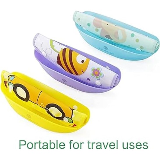 BabyGo Silicone Baby Bibs | Adjustable Neckline Feeding Apron Bibs, Detachable, Waterproof, Washable, BPA-Free & Reusable Soft Silicone Bibs for Infants & Toddlers | Set of 3 BabyGo Silicone Baby Bibs | Adjustable Neckline Feeding Apron Bibs, Detachable, Waterproof, Washable, BPA-Free & Reusable Soft Silicone Bibs for Infants & Toddlers | Set of 3