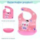 BabyGo Silicone Baby Bibs | Adjustable Neckline Feeding Apron Bibs, Detachable, Waterproof, Washable, BPA-Free & Reusable Soft Silicone Bibs for Infants & Toddlers | Set of 3 BabyGo Silicone Baby Bibs | Adjustable Neckline Feeding Apron Bibs, Detachable, Waterproof, Washable, BPA-Free & Reusable Soft Silicone Bibs for Infants & Toddlers | Set of 3
