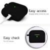 GRIPP Rubon Silicone Case with Carabiner for AirPods Pro (1st Generation), 360° Shock Protection, Precise Cutout, Wireless Charging Support, Durable & Stylish - Black