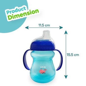 LuvLap Moby Little Spout Sipper for Infant/Toddler, 240ml, Anti-Spill Sippy Cup with Soft Silicone Spout BPA Free, 6m+ (Blue) LuvLap Moby Little Spout Sipper for Infant/Toddler, 240ml, Anti-Spill Sippy Cup with Soft Silicone Spout BPA Free, 6m+ (Blue)