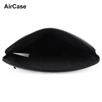 AirCase Protective Laptop Bag Sleeve fits Upto 14.1 Laptop/MacBook, Wrinkle Free, Padded, Waterproof Light Nylon case Cover Pouch, for Laptops, Men and Women, Grey