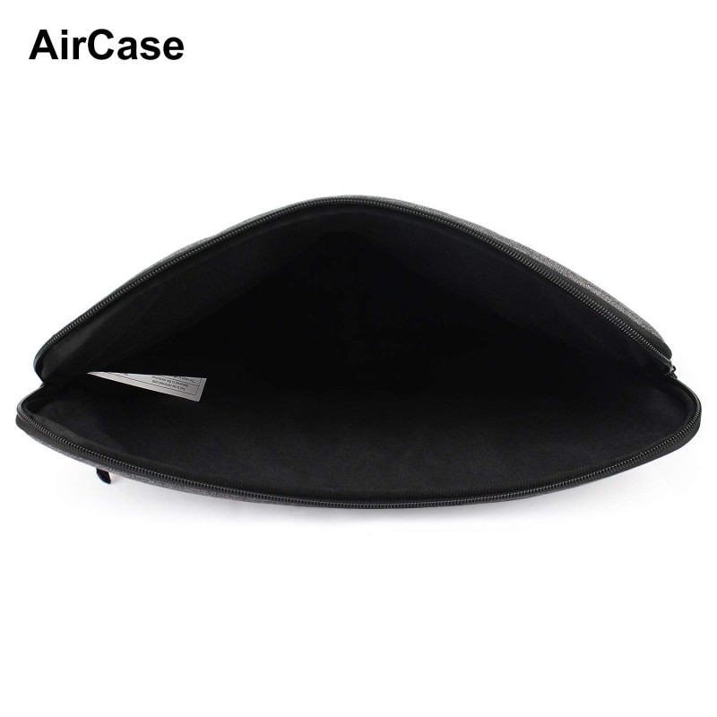 AirCase Protective Laptop Bag Sleeve fits Upto 14.1 Laptop/MacBook, Wrinkle Free, Padded, Waterproof Light Nylon case Cover Pouch, for Laptops, Men and Women, Grey