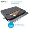 AirCase Protective Laptop Bag Sleeve fits Upto 14.1 Laptop/MacBook, Wrinkle Free, Padded, Waterproof Light Nylon case Cover Pouch, for Laptops, Men and Women, Grey
