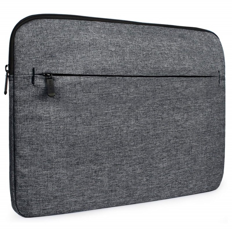 AirCase Protective Laptop Bag Sleeve fits Upto 14.1 Laptop/MacBook, Wrinkle Free, Padded, Waterproof Light Nylon case Cover Pouch, for Laptops, Men and Women, Grey