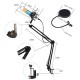 Powerpak BM-800 Professional Condenser Microphone Kit with Scissor Stand Sound Card Pop Filter XLR Cable Foam Cap and Shock Mount (Black)