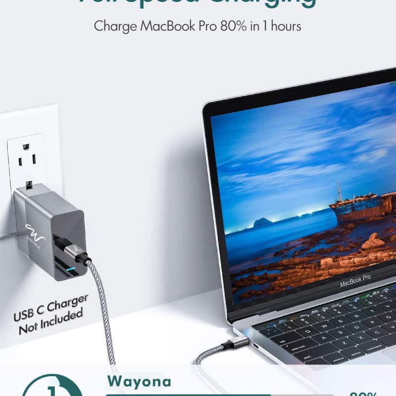 Wayona Type C To Type C Fast Charging Cable 65W/3.25A Usb C Nylon Braided Cord Compatible For Smartphone (Samsung Galaxy S22 S21 S20 Fe S10 M33 M51 M31 A73 A51 Note 20 10/Note 20 10 Plus) (1M, Grey) Wayona Type C To Type C Fast Charging Cable 65W/3.25A Usb C Nylon Braided Cord Compatible For Smartphone (Samsung Galaxy S22 S21 S20 Fe S10 M33 M51 M31 A73 A51 Note 20 10/Note 20 10 Plus) (1M, Grey)