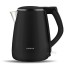 Havells Electric Kettle Aqua Plus 1250 Watts 1.2 liters , Double Layered Cool Touch Outer Body | 304 Rust Resistant SS Inner Body with Auto Shut Off | Wider Mouth | 2 Yr Manufacturer Warranty (Black)