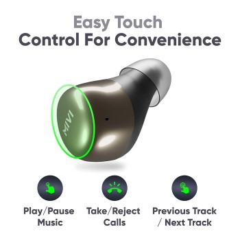 Mivi Duopods M40 True Wireless BluetoothIn Ear Earbuds with Mic, Studio Sound, Powerful Bass, 24 Hours of Battery and EarPods with Touch Control Mivi Duopods M40 True Wireless BluetoothIn Ear Earbuds with Mic, Studio Sound, Powerful Bass, 24 Hours of Battery and EarPods with Touch Control