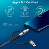 Dyazo 4 ft / 1.2 m 3-in-1 Universal Charger Cable Double Nylon Braided Multi Charging Cable with Flexi Head Technology Dyazo 4 ft / 1.2 m 3-in-1 Universal Charger Cable Double Nylon Braided Multi Charging Cable with Flexi Head Technology