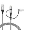 Dyazo 4 ft / 1.2 m 3-in-1 Universal Charger Cable Double Nylon Braided Multi Charging Cable with Flexi Head Technology Dyazo 4 ft / 1.2 m 3-in-1 Universal Charger Cable Double Nylon Braided Multi Charging Cable with Flexi Head Technology